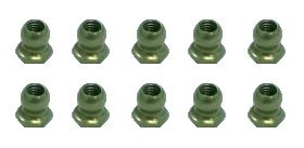 3RACING 7075 4.8MM Hex Ball Stud L=4 (10 pcs) - Teflon Coated - 3RAC-BS48H4/TE