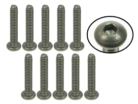 3RACING #4-40 x 5/8 Titanium Button Head Hex Socket - Machine (10 Pcs) - TS-BS4580M