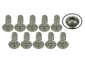 3RACING M2 x 4 Titanium Button Head Hex Socket - Machine (10 Pcs) - TS-BSM204M