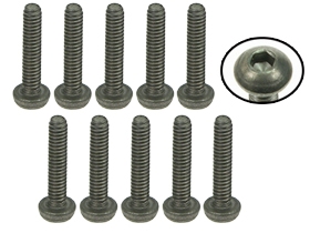 3RACING M2 x 10 Titanium Flat Head Hex Socket - Machine (10 Pcs) - TS-FSM210M