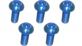 3RACING M3 x 8 AL7075 Button Head Hex Socket - Machine (5 Pcs) Light Blue - TS-BSM308AL/LB