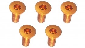 3RACING M3 x 8 AL7075 Flat Head Hex Socket - Machine (5 Pcs) Orange - TS-FSM308AL/OR