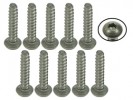 3RACING M2 x 10 Titanium Button Head Hex Socket - Self Tapping (10 Pcs) - TS-BSM210S