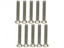 3RACING M2.6 x 18 Titanium Flat Head Hex Socket - Machine (10 Pcs) - TS-FSM2618M