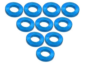 3RACING Aluminium M3 Flat Washer 1.0mm (10 Pcs) - Light Blue - 3RAC-WF310/LB