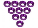 3RACING Aluminium M3 Countersink Washer (10 Pcs) - Purple - 3RAC-WC3/PU