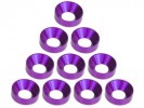 3RACING Aluminium M4 Countersink Washer (10 Pcs) - Purple - 3RAC-WC4/PU