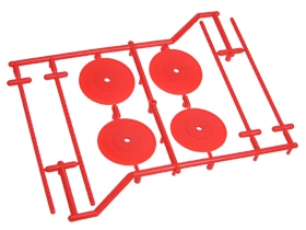 3RACING 1/10 Type Set Holder (4 pcs) - Orange - WH-06/OR