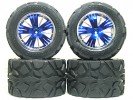 Traxxas Revo HPI Savage 25 /Traxxas Revo Ton Wheel & Tyre Set 40 Series - Wide Offset ( 2 Pairs ) - Blue Color - 3RACING RE-043A/B4 Traxxas Revo HPI Savage 25 /Traxxas Revo Ton Wheel & Tyre Set 40 Series - Wide Offset ( 2 Pairs ) - Blue Color - 3RACING RE-043A/B4