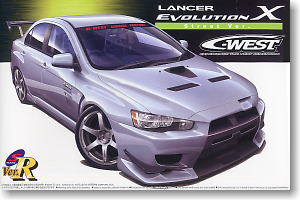 Aoshima #AO-49013 - No.44 C-WEST Lancer Evolution X (Street Ver.) (Model Car)