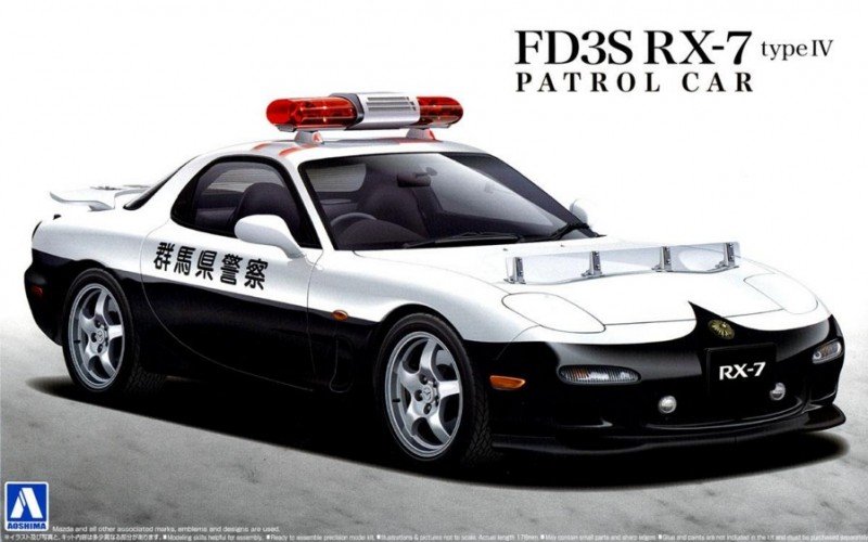 Aoshima AO-01416 - 1/24 The Best Car GT No.60 FD3S RX-7 Type IV Patrol Car 014165