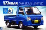 Aoshima AO-00740 - 1/24 The Best Car GT No.22 11 Subaru Sambar Truck WR Blue Limited 07402