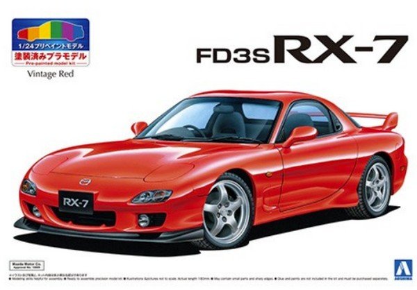 Aoshima 05497 - 1/24 Mazda FD3S RX-7 1999 (Vintage Red) Pre Painted Model SP