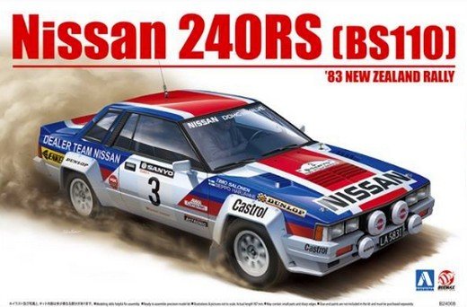 Aoshima 08579 - 1/24 Nissan 240RS (BS110) \'83 New Zealand Rally BEEMAX No.7