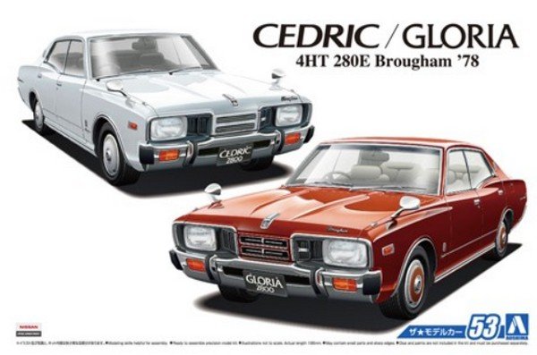 Aoshima 05353 - 1/24 Nissan P332 Cedric/Gloria 4HT 280E Brougham \'78 The Model Car No.53