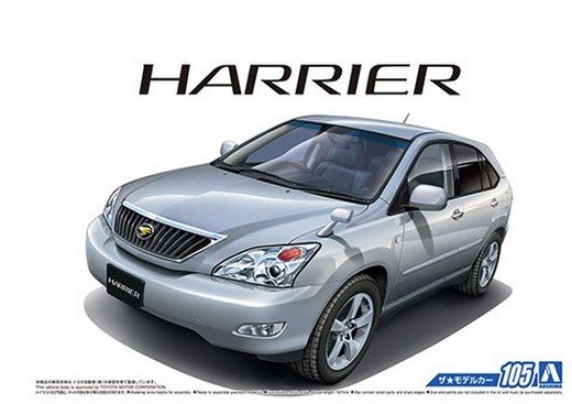 Aoshima 05707 - 1/24 Toyota GSU30W Harrier 350G Premium L Package \'06 The Model Car No.105