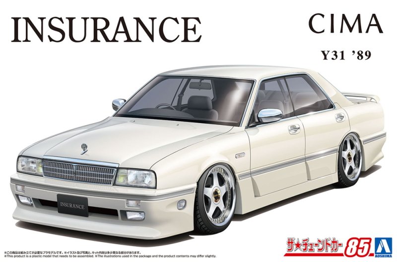 Aoshima 06789 - 1/24 Insurance Nissan Y31 Cima \'89 The Tuned Car #85