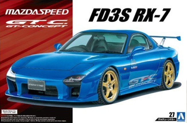 Aoshima 05358 - 1/24 Mazdaspeed FD3S RX-7 A Spec GT Concept \'99 (Mazda) The Tuned Car No.27