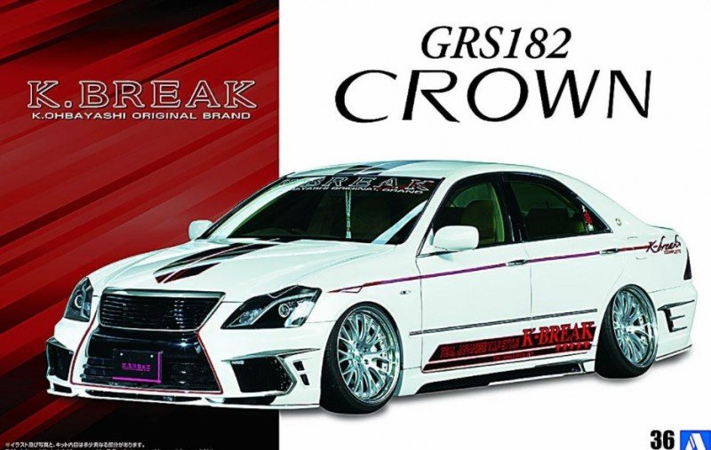 Aoshima 05424 - 1/24 K.BREAK Hyper Zero Custom GRS182 Crown \'03 The Tuned Car No.36