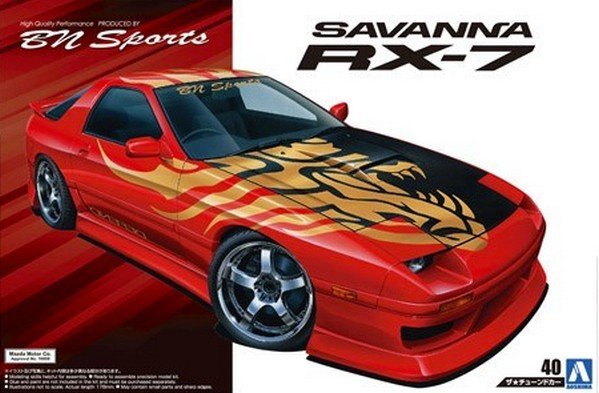 Aoshima 05449 - 1/24 BN Sports FC3S Savanna RX-7 \'89 (Mazda) The Tuned Car No.40