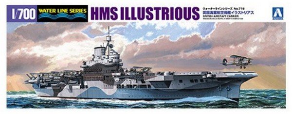 Aoshima 05104 - 1/700 HMS Illustrious - British Navy Aircraft Carrier