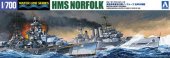 Aoshima 05669 - 1/700 HMS Norfolk British Heavy Cruiser