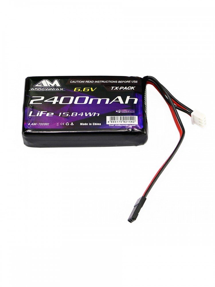 Arrowmax AM-700992 AM Lipo 2400mAh 6.6V For Futaba 4PK/4PX/4PV/7PX