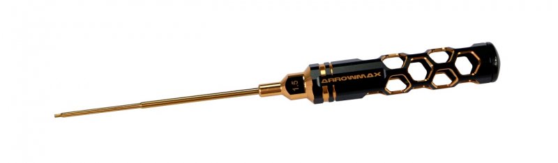 Arrowmax AM-410115-BG Allen Wrench 1.5 X 120mm Black Golden