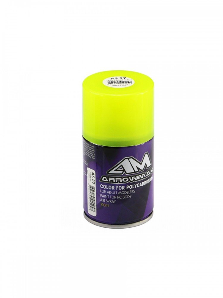 Arrowmax AM-211027 AM 100ml Paintsprays, AS27 Fluorescent Yellow