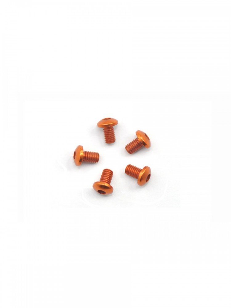 Arrowmax AM-14RH3005-O Aluminium Screw Allen Roundhead M3x5 Orange (7075) (5)