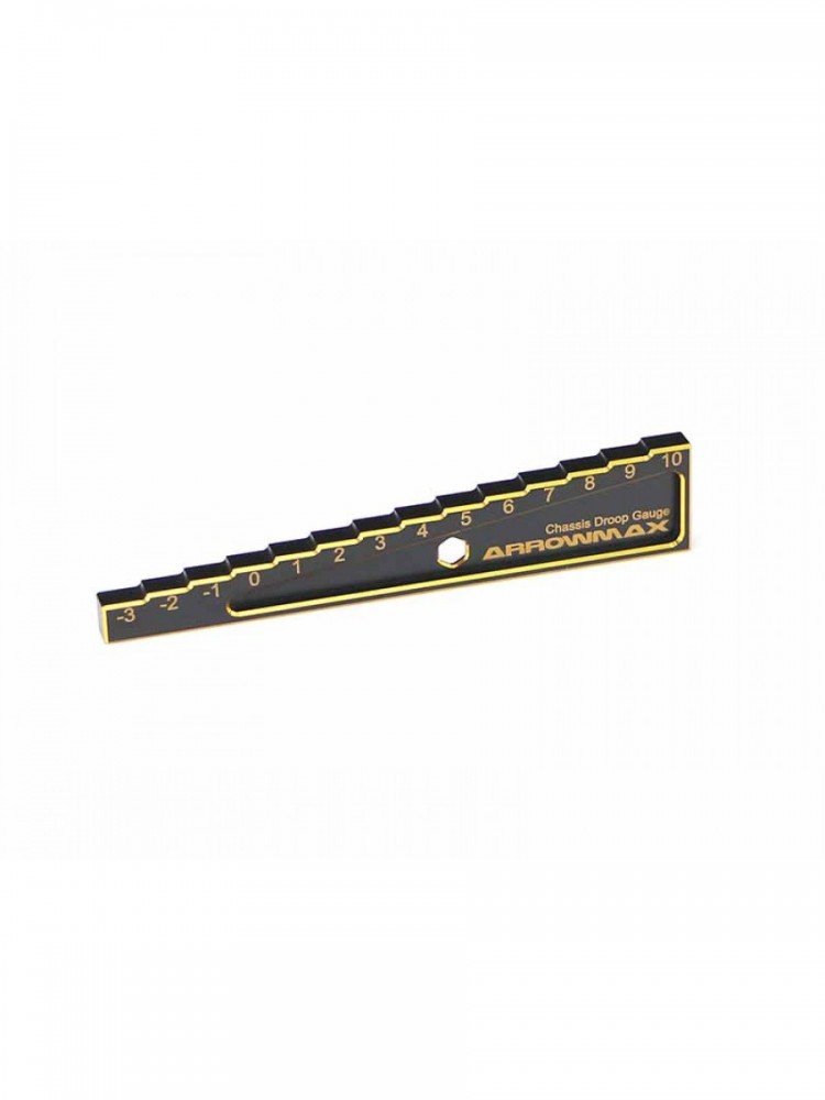 Arrowmax AM-171012 Chassis Droop Gauge -3 to 10mm for 1/10 Car (10mm) Black Golden