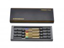 Arrowmax AM-502905 AM Power Tool Tip Set 7 Pieces With Aluminium Case Black Golden