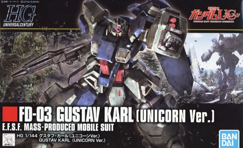 Bandai 5056751 - HGUC 1/144 Gustav Karl (Unicorn Ver.)