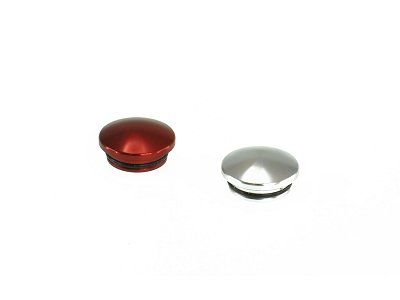 EDS 199006 - 22mm Aluminum End Cap - Red & Silver (2)