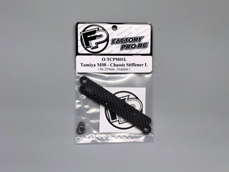 Factory Pro FP-O-TCPM01L Tamiya M08 - Chassis Stiffener L (for 239) - Graphite