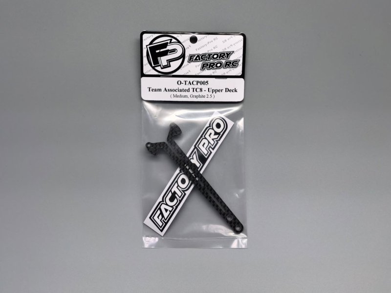 Factory Pro FP-O-TACP005 Team Associated TC8 - Upper Deck Medium - Graphite 2.5