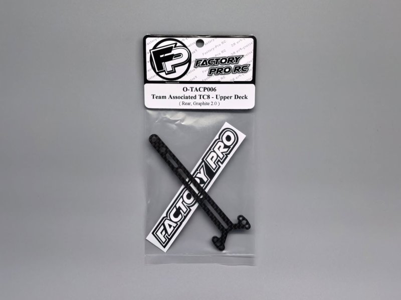 Factory Pro FP-O-TACP006 Team Associated TC8 - Upper Deck Rear - Graphite 2.0