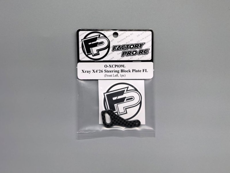 Factory Pro FP-O-XCP039L Xray X4\'26 Steering Block Plate FL - Graphite