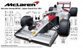 Fujimi 09213 - 1/24 GP-25 McLaren Honda MP4/6 (Japan GP/San Marino GP/Brazil GP)