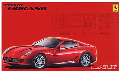 Fujimi 12366 - 1/24 FR-12 Ferrari 599 GTB Fiorano w/PE part