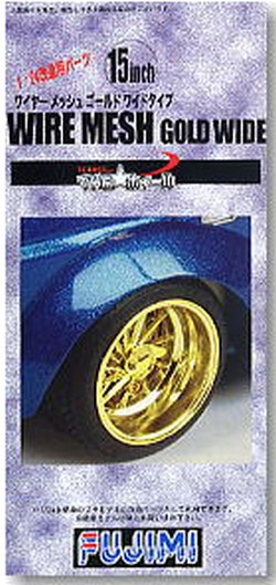 Fujimi 19282 - 1/24 TW-14 15 inch Wire mesh Wheel Gold Type (Wide Version)