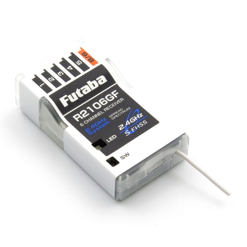 FUTABA R2106GF 2.4GHZ 6-CHANNEL S-FHSS/FHSS HV RECEIVER FOR PARK FLYERS/INDOOR