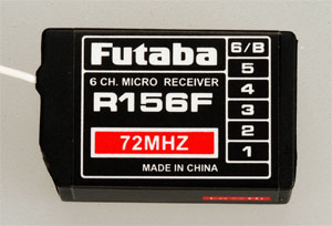 Futaba R156F FM 40MHz/ 72MHz Micro Receiver w/o Short Crystal