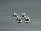 Associated RC 18T Alloy Flanged Lock Nuts (3mm) - 4pcs - GPM LN3L(F)