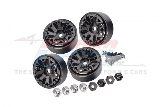 AXIAL 4WD SCX24 DEADBOLT Aluminum 1-inch Beadlock Wheel Rims set (Y-shape) - GPM TRX4MZSP1113