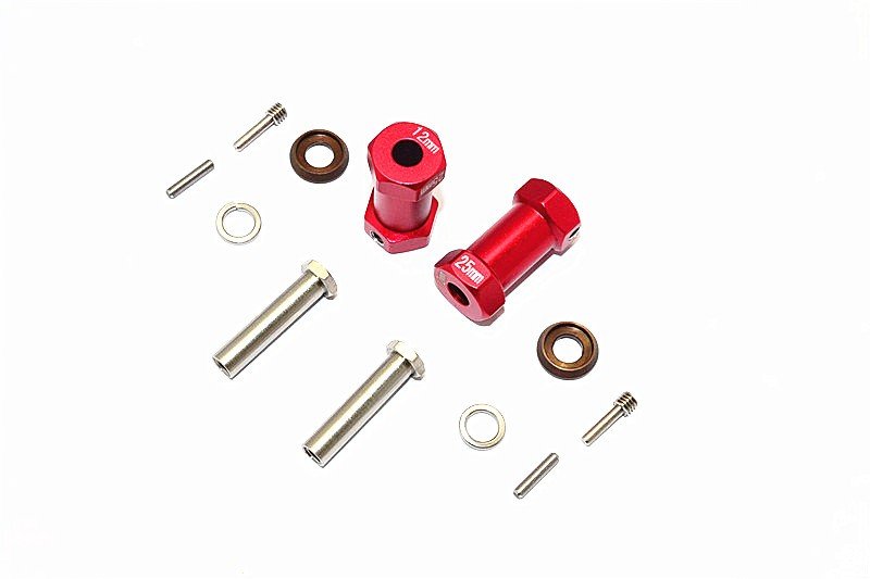 AXIAL Racing RR10 Bomber Aluminium Wheel Hex Adapters 25mm Width (Use For 4mm Thread Wheel Shaft & 5mm Hole Wheel) - 1pr set