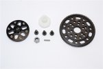 Axial Racing SCX10 Steel #45 Spur Gear 48 Pitch 85T + Aluminium Spur Gear Adapter - 1set (For SCX10, Wraith) - GPM SSCX1585T