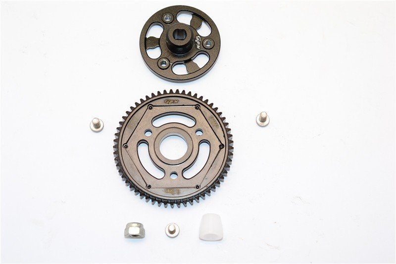 AXIAL Racing SCX10 II Aluminium Spur Gear Adapter+Steel Gear 57T - 1set - GPM SSCX21557T