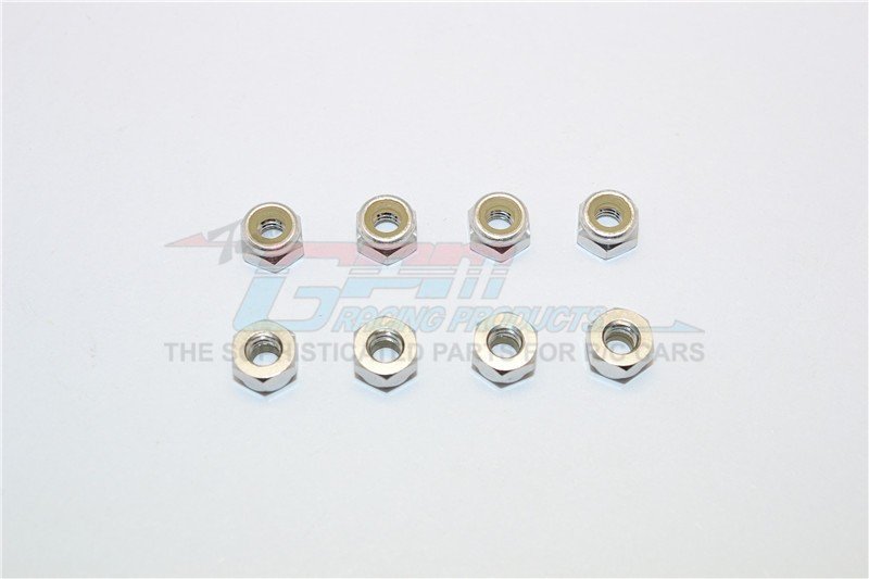 Aluminium 4mm Lock Nuts-8pcs - GPM LN4