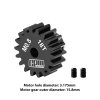 40CR Steel Motor Gear 18T (32 Pitch,Module: 0.8mm,Motor Tooth Diameter: 3.175mm) - GPM MG318T/0.8M